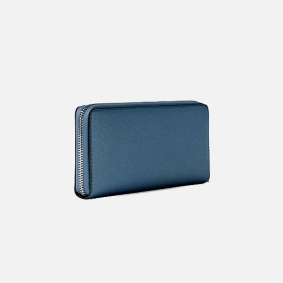 New Michael Kors Jet Set Large Travel Continental Wallet Leather Cornflower - Picture 4 of 4